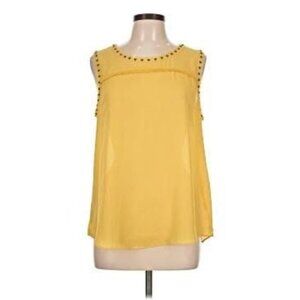 A.N.A. Women's New Approach Sheer Studded Sleeveless Swing Tank Top Size M NWT